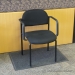 Global Locust Black Low Back Stacking Guest Side Chair with Arms